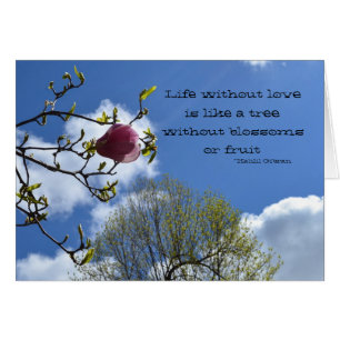 Life without love is like cards