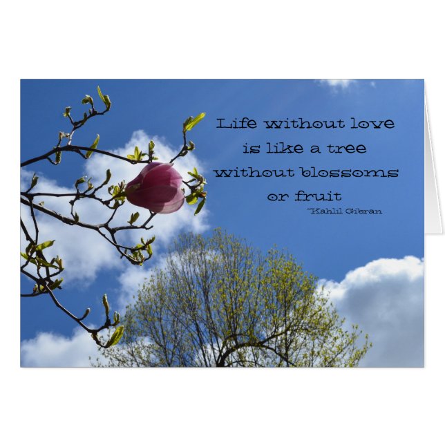 Life without love is like cards (Front Horizontal)