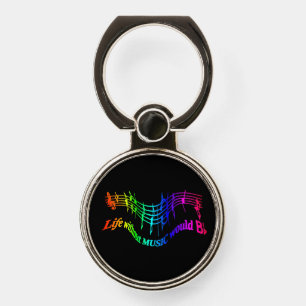 Life Without Music Would B Flat Fun Quote Phone Ring Stand