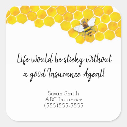 Life Would be Sticky Business Marketing Square Sticker