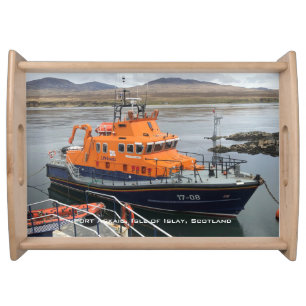 Lifeboat at Port Askaig, Isle of Islay, Scotland Serving Tray