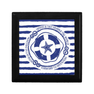 Lifebuoy And Starfish Keepsake Box