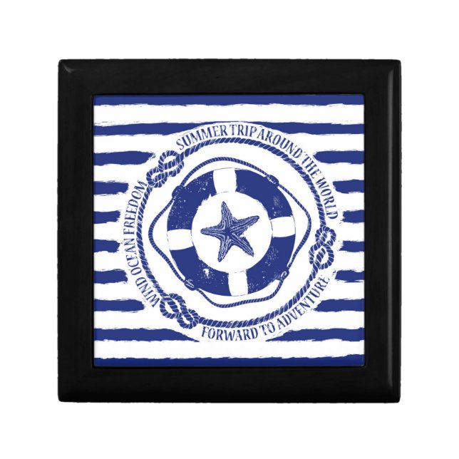 Lifebuoy And Starfish Keepsake Box (Front)