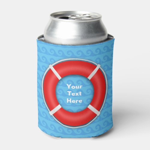 Lifebuoy Custom Text Can Cooler