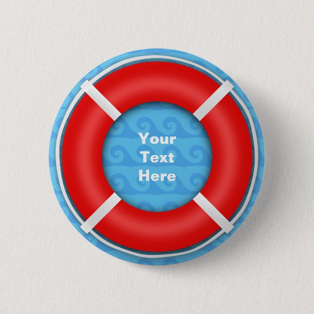 Lifebuoy Pinback Button (Front)