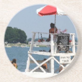 Lifeguard Beach Coaster by artinphotography at Zazzle