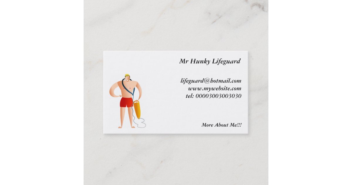 Lifeguard Business Card Zazzle