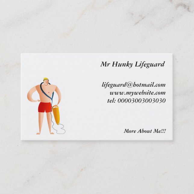 Lifeguard Business Card (Front)