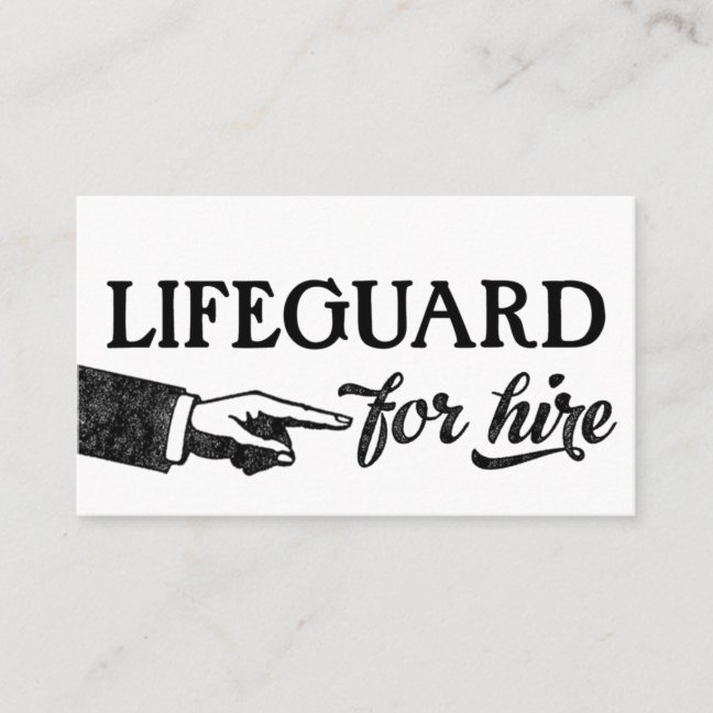 Lifeguard Business Cards – Cool Vintage