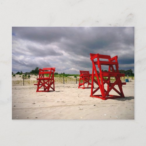 Lifeguard Chairs Postcard
