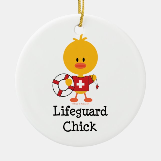 Lifeguard Chick Ornament (Front)
