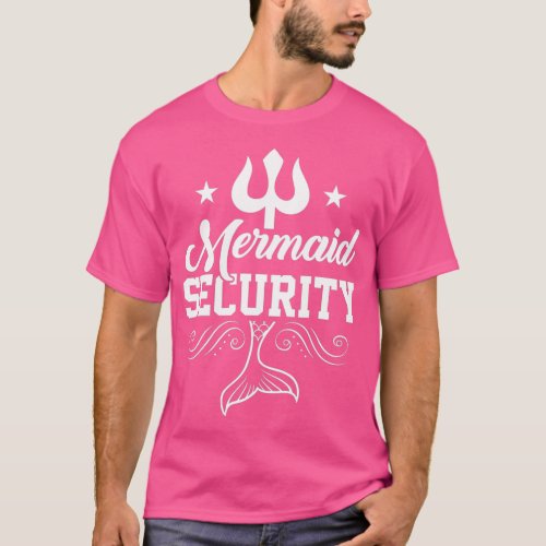 lifeguard Design as mermaid security Motive T_Shirt
