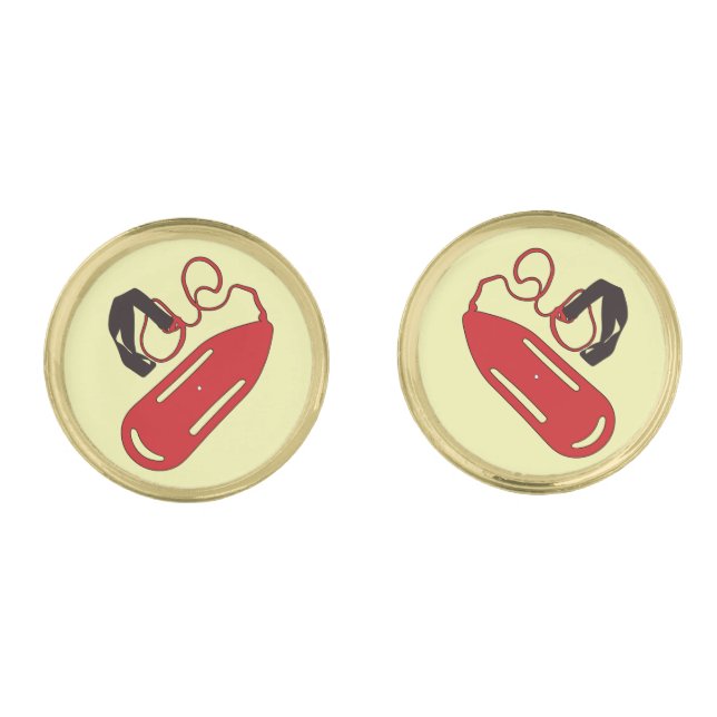 Lifeguard Float Wedding Cufflinks (Front)