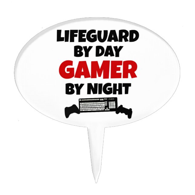Lifeguard Gamer Cake Topper (Front)