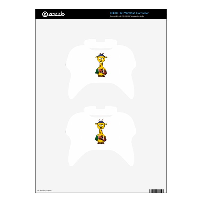 Lifeguard Giraffe Cartoon Xbox 360 Controller Skin