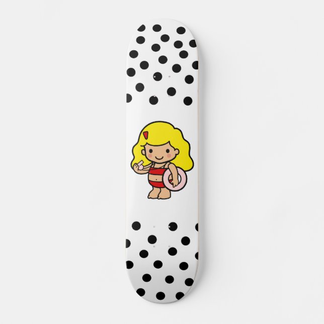 Lifeguard girl skateboard deck (Front)