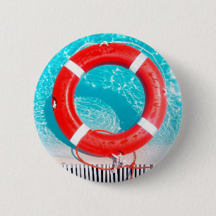 Lifeguard Lifesaver Pinback Button