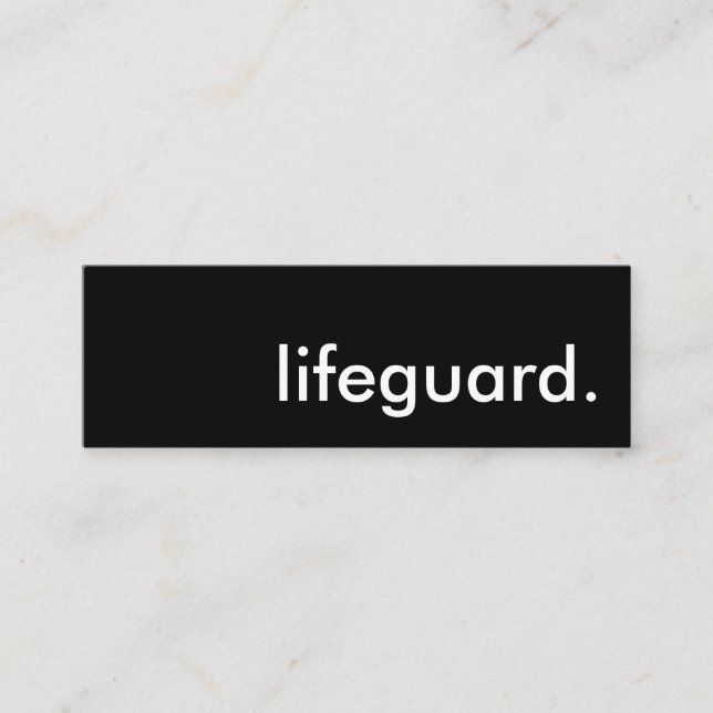 lifeguard. mini business card (Front)
