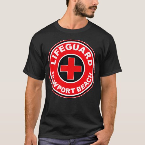 Lifeguard Newport Beach California Swim Swimming S T_Shirt