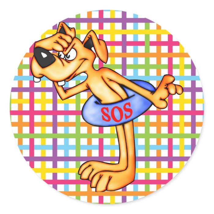 Lifeguard Rescue Cartoon Dog Sticker