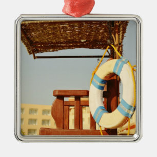Lifeguard seat metal ornament