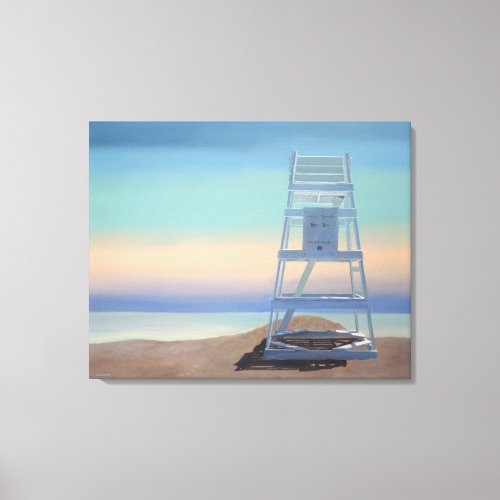 Lifeguard Stand at Dawn Canvas Print