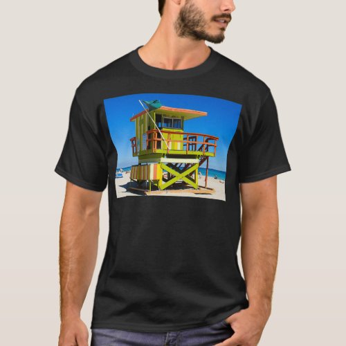 Lifeguard Stand on Miami Beach T_Shirt