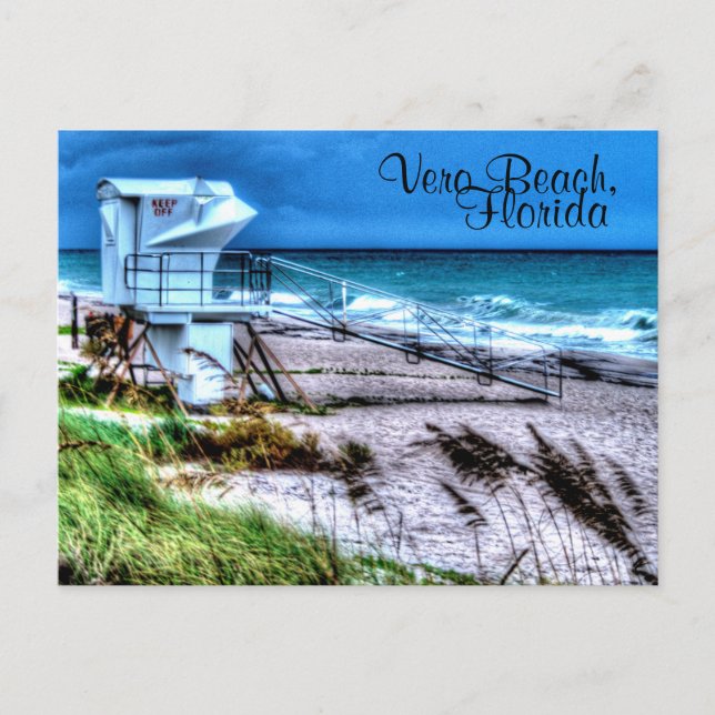 Lifeguard Stand Vero Beach Florida Postcard (Front)
