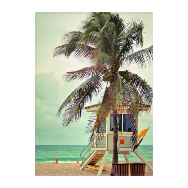 Lifeguard Station |Florida Acrylic Print (Front)