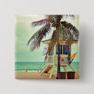 Lifeguard Station Florida Pinback Button
