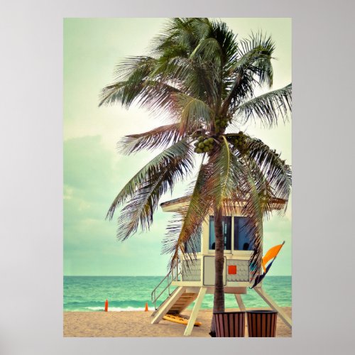 Lifeguard Station Florida Poster