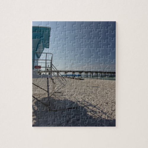 Lifeguard Tower at Panama City Beach Pier Jigsaw Puzzle