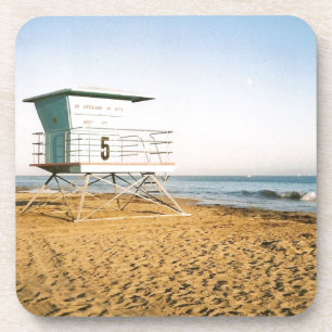 Lifeguard Tower in Santa Cruz Beverage Coaster