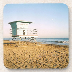 Lifeguard Tower in Santa Cruz Beverage Coaster