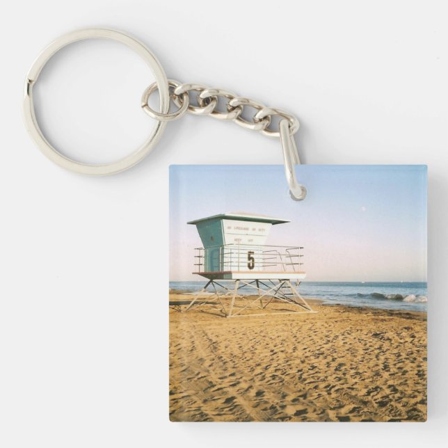 Lifeguard Tower in Santa Cruz Keychain (Front)