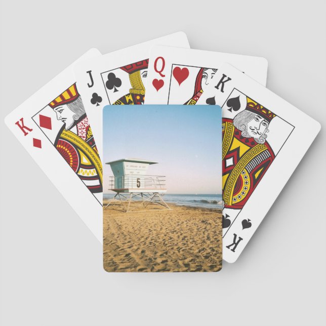 Lifeguard Tower in Santa Cruz Poker Cards (Back)