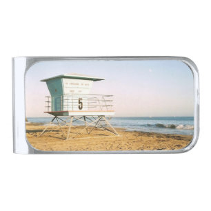 Lifeguard Tower in Santa Cruz Silver Finish Money Clip