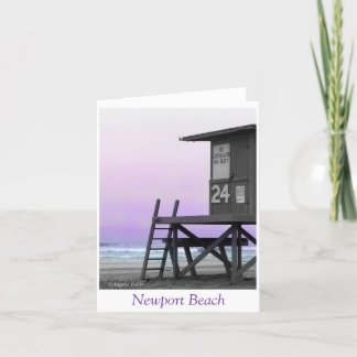 Lifeguard Tower Newport Beach Note Cards