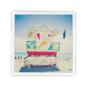 Lifeguard Tower South Beach, Miami Acrylic Tray