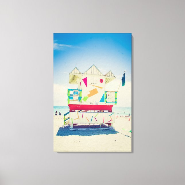 Lifeguard Tower | South Beach, Miami Canvas Print (Front)