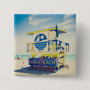 Lifeguard Tower South Beach, Miami, Fl Button