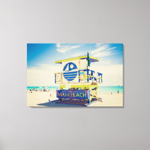 Lifeguard Tower South Beach, Miami, Fl Canvas Print