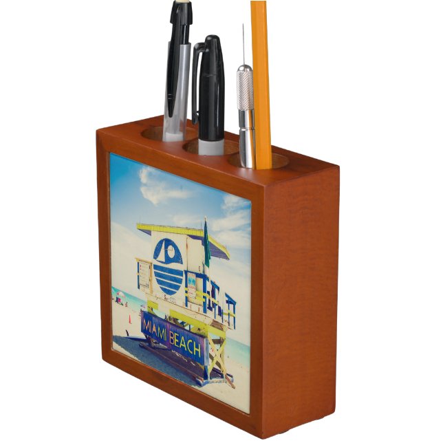 Lifeguard Tower | South Beach, Miami, Fl Desk Organizer (In Situ)