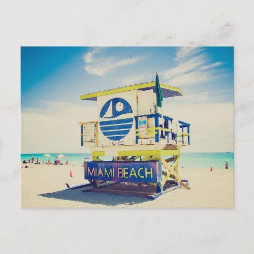 Lifeguard Tower  South Beach Miami Fl Postcard