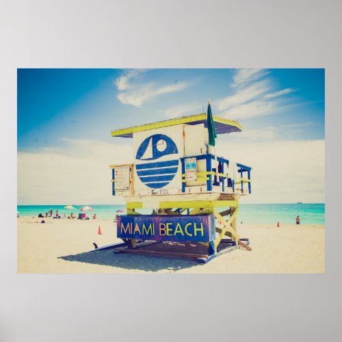 Lifeguard Tower  South Beach Miami Fl Poster