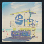 Lifeguard Tower | South Beach, Miami, Fl Stone Coaster<br><div class="desc">Lifeguard tower,  South Beach,  Miami,  Florida,  USA</div>
