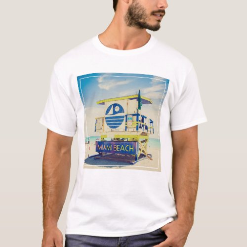 Lifeguard Tower  South Beach Miami Fl T_Shirt