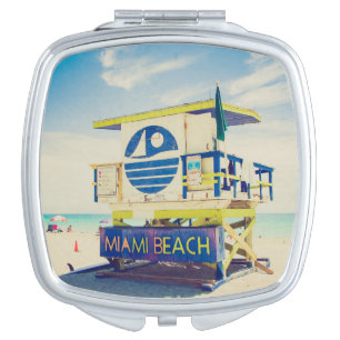 Lifeguard Tower South Beach, Miami, Fl Vanity Mirror
