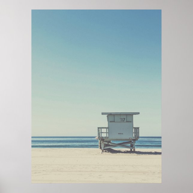 Lifeguard Watch Tower at the Beach Photo Poster (Front)
