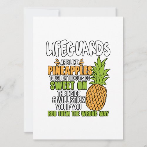 Lifeguards Are Like Pineapples Holiday Card